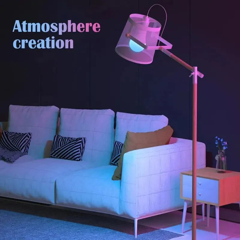 16-Color RGB LED Bulb with Remote – E27 8W