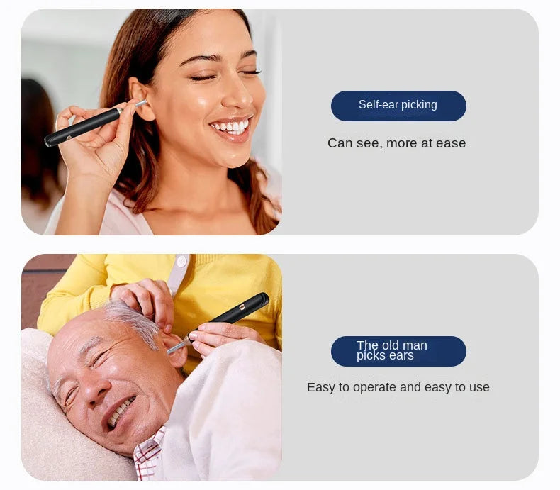 Smart Visual Ear Cleaner – WiFi Otoscope with USB-C Charging