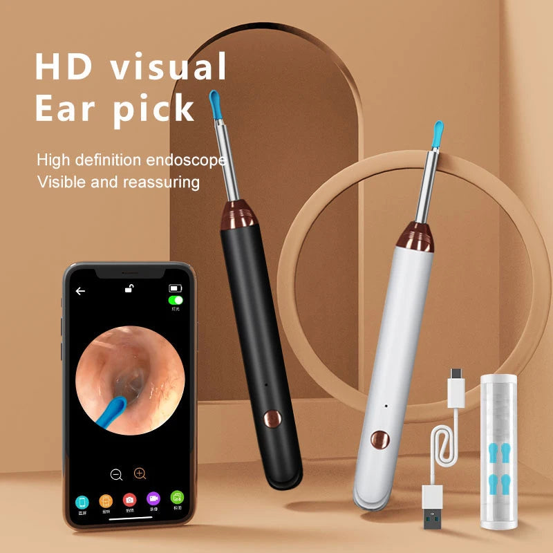 Smart Visual Ear Cleaner – WiFi Otoscope with USB-C Charging