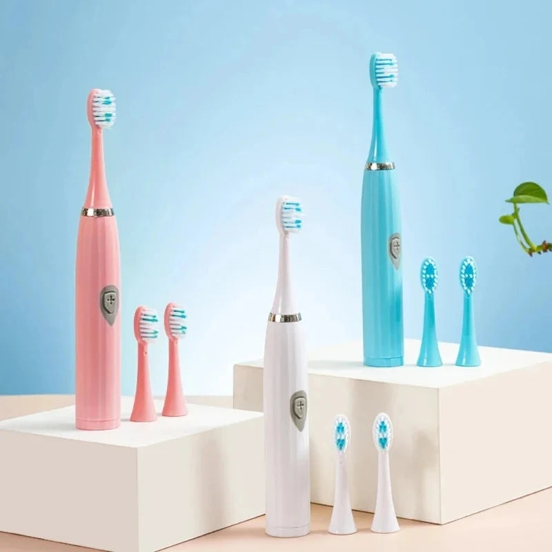 Electric Toothbrush for Adults – Soft DuPont Bristles, Waterproof & Portable