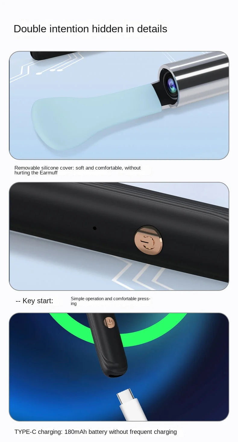 Smart Visual Ear Cleaner – WiFi Otoscope with USB-C Charging