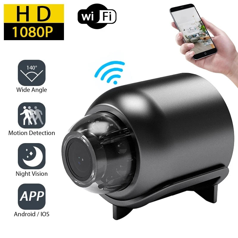 1080P HD Mini WiFi Camera – Night Vision Home & Pet Monitor