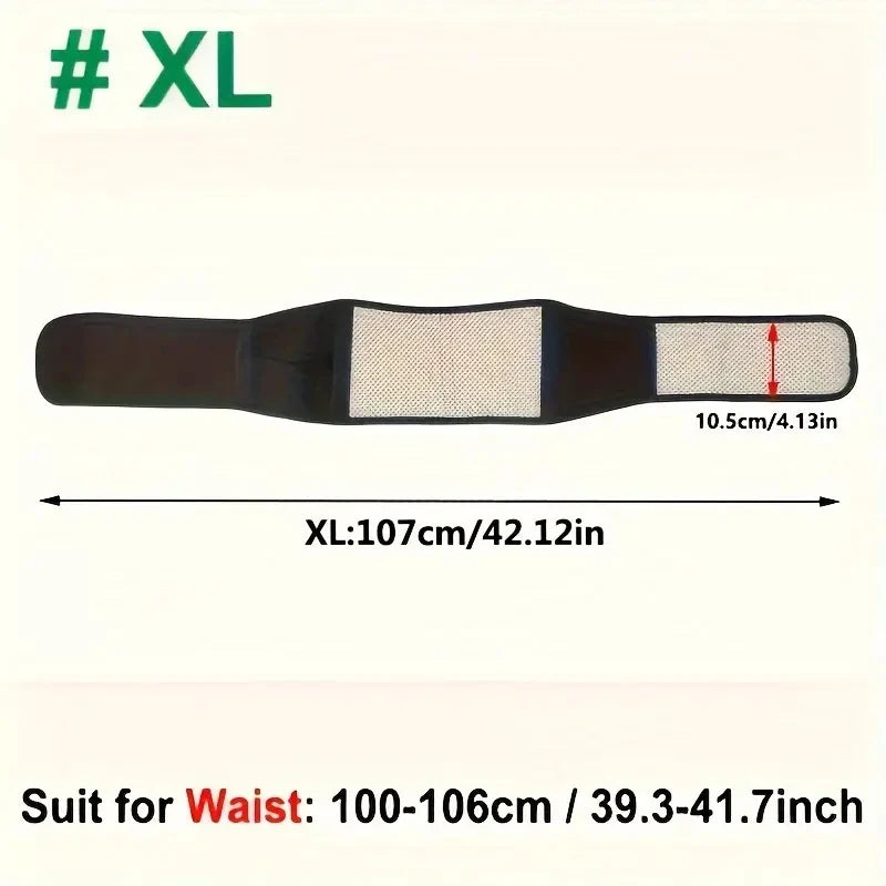 Adjustable Self-Heating Magnetic Therapy Waist Support Belt