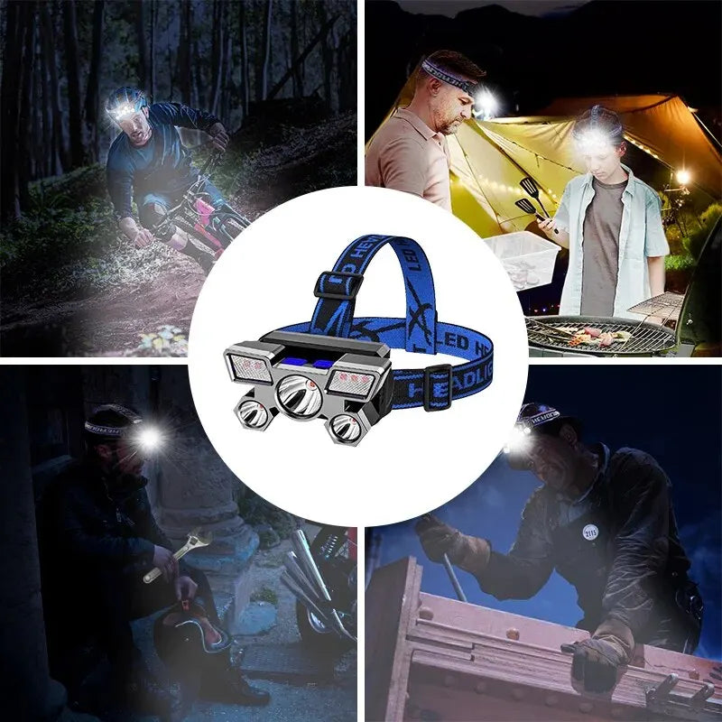 Rechargeable LED Headlamp – Powerful Outdoor Headlight for Camping, Fishing & Hiking
