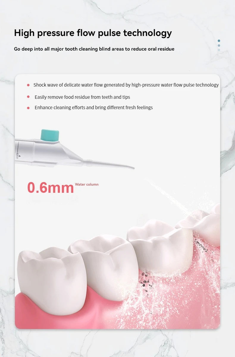 High-Pressure Oral Irrigator – Portable Manual Water Flosser