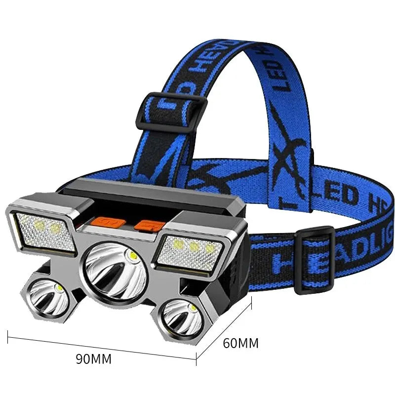 Rechargeable LED Headlamp – Powerful Outdoor Headlight for Camping, Fishing & Hiking