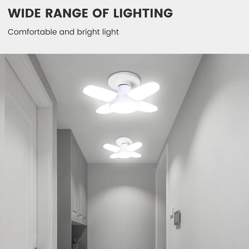 Foldable Fan Blade LED Bulb – 28W Cool White