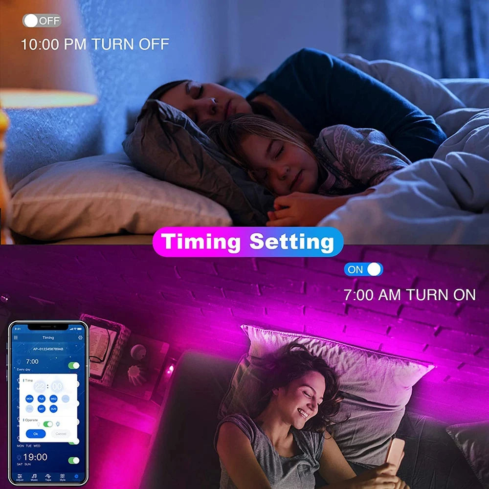 Bluetooth LED Strip Lights – App Controlled, Flexible 5m