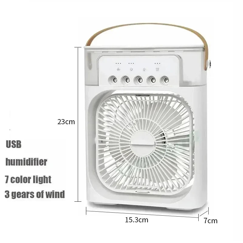 3-in-1 Portable Air Cooler Fan & Humidifier with LED Night Light