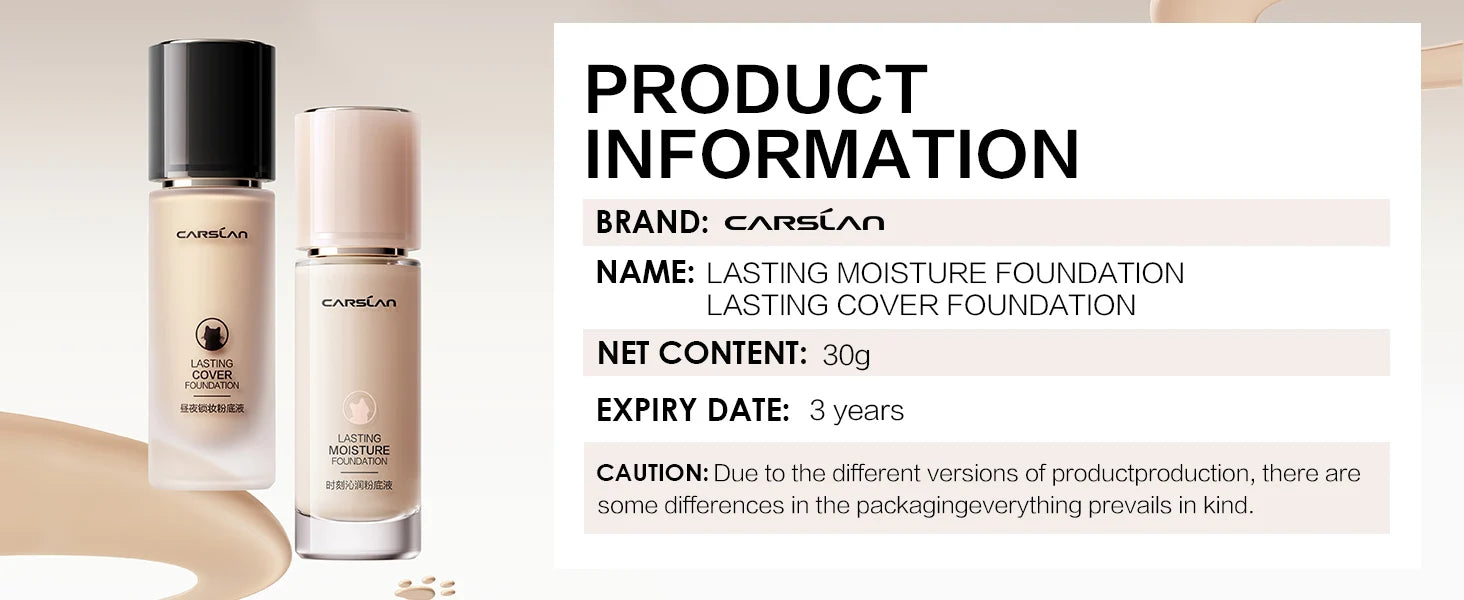 CARSLAN Matte Liquid Foundation