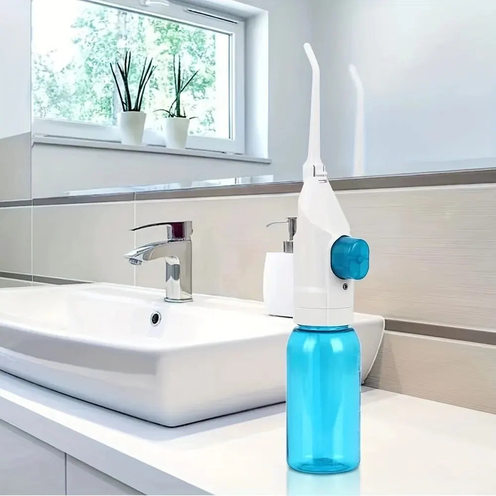 High-Pressure Oral Irrigator – Portable Manual Water Flosser