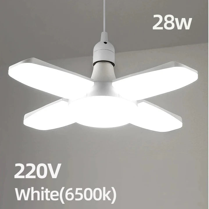 Foldable Fan Blade LED Bulb – 28W Cool White