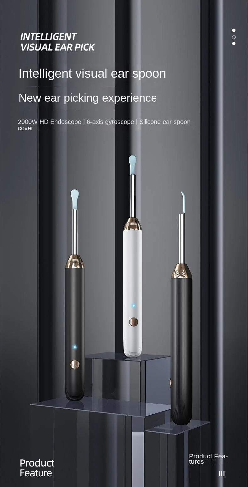 Smart Visual Ear Cleaner – WiFi Otoscope with USB-C Charging
