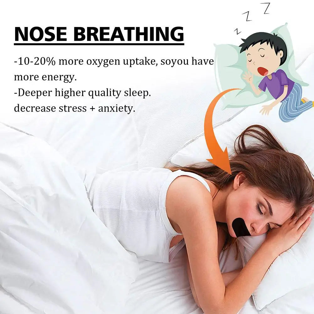 Anti-Snoring Mouth Tape – 30pcs Nose Breathing Sleep Strips
