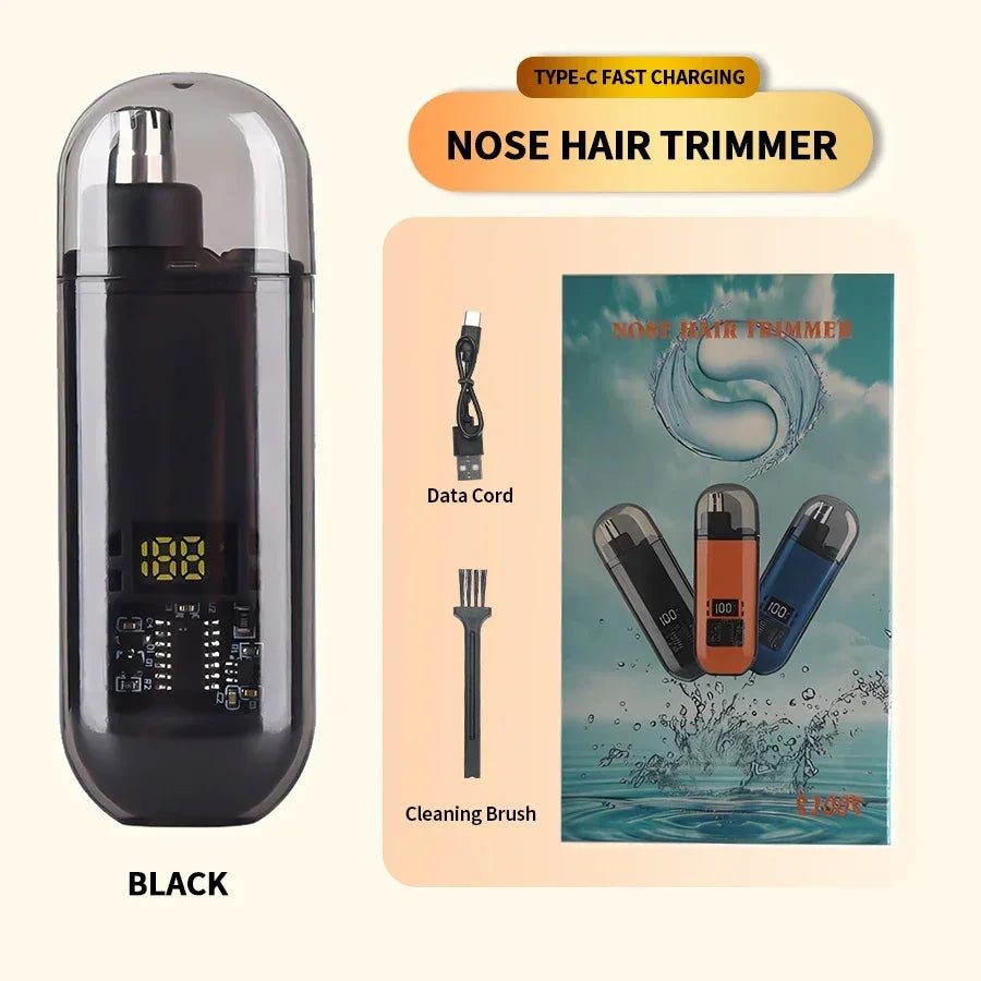 2-in-1 Electric Ear & Nose Hair Trimmer – Portable, Painless, Rechargeable