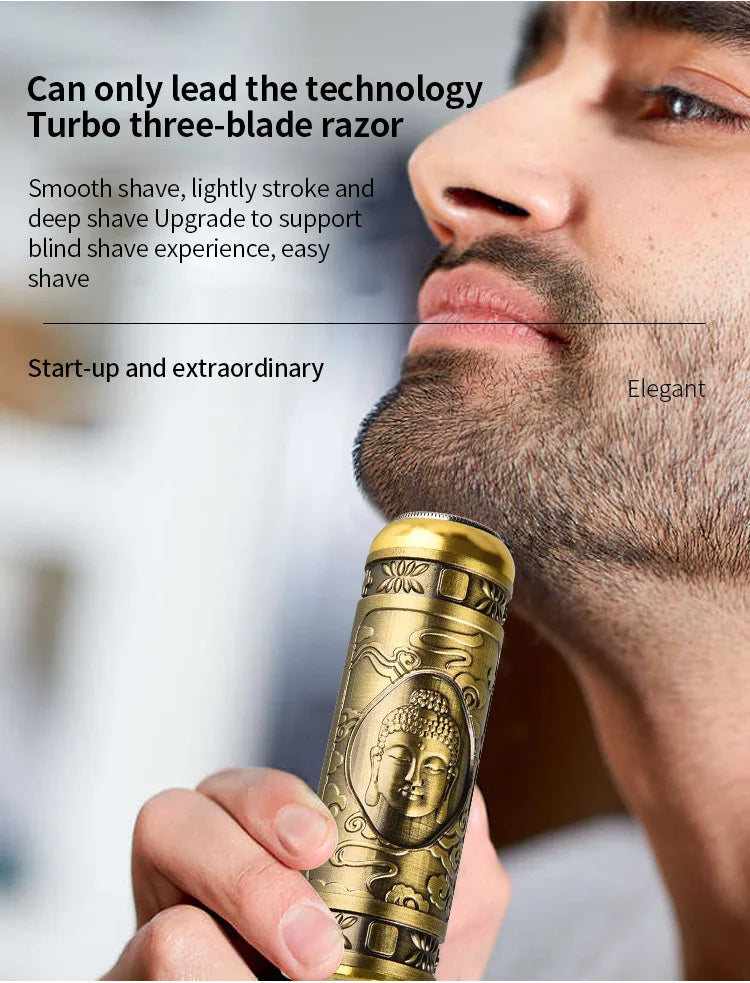 Mini Electric Shaver for Men – Waterproof, USB Rechargeable Travel Razor