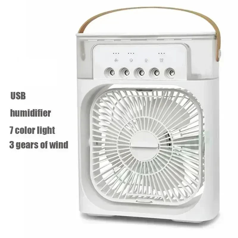 3-in-1 Portable Air Cooler Fan & Humidifier with LED Night Light