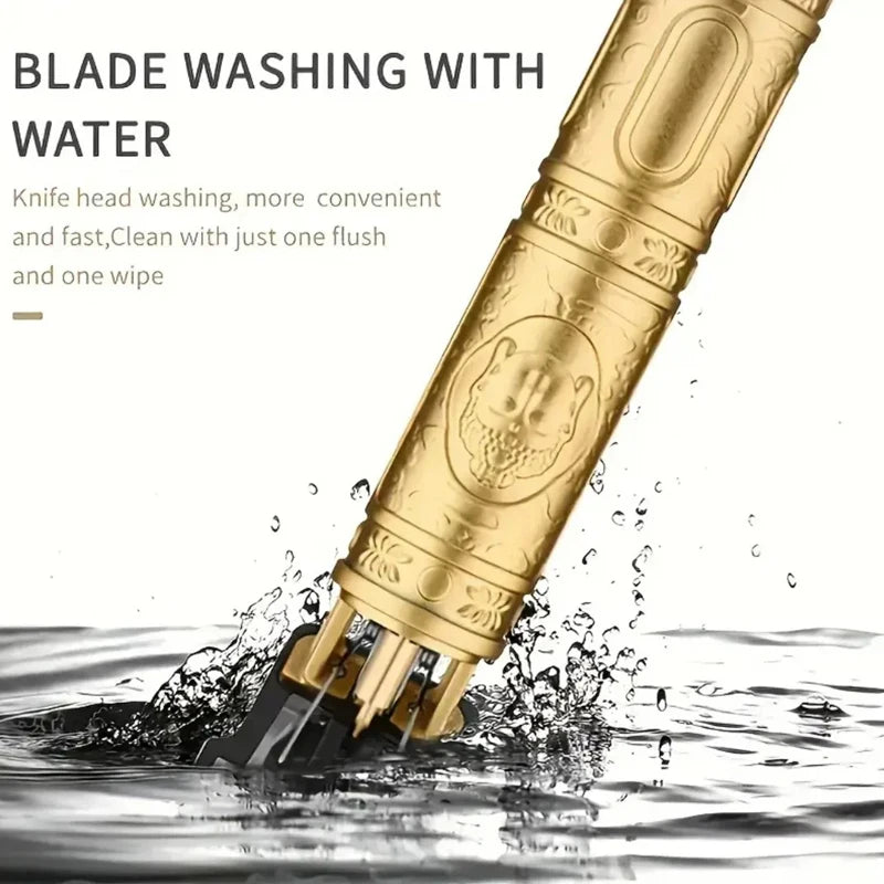 Vintage Cordless Hair Clipper – USB Rechargeable Barber Trimmer for Men