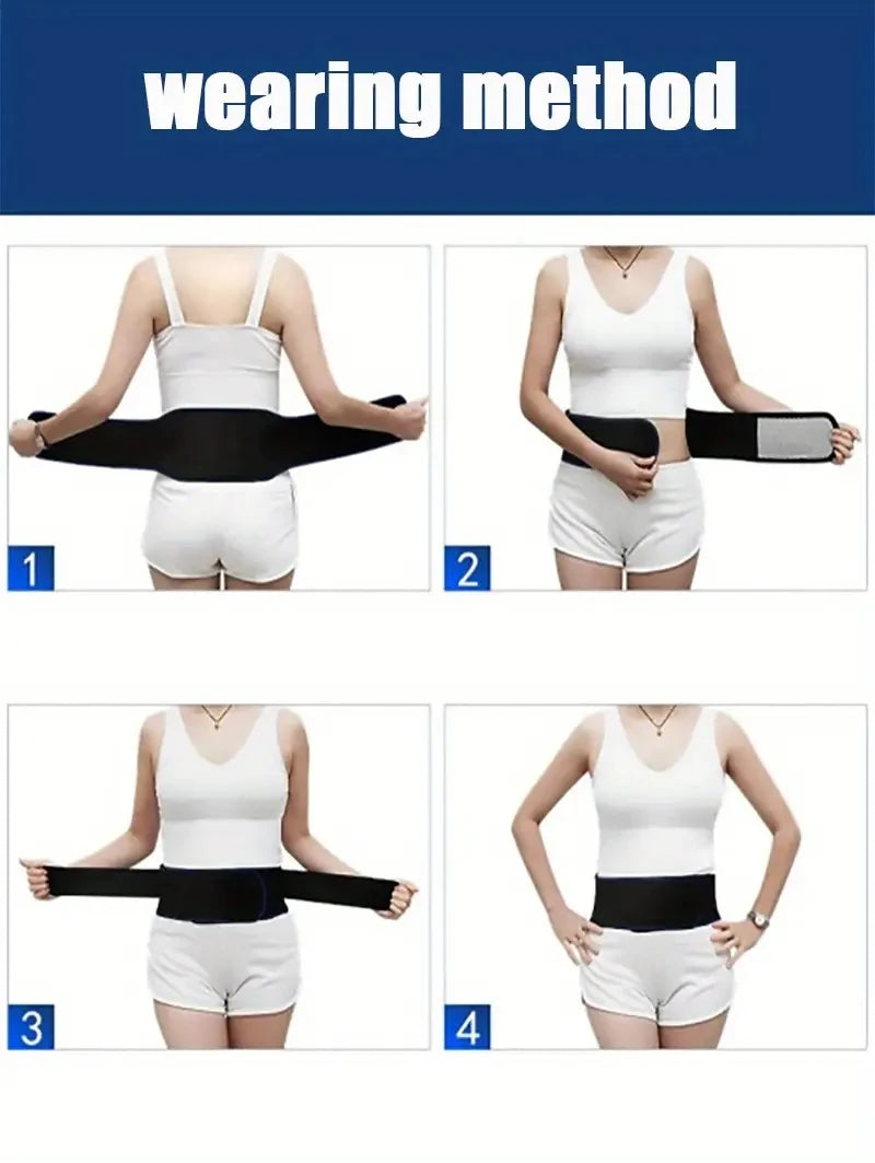 Adjustable Self-Heating Magnetic Therapy Waist Support Belt