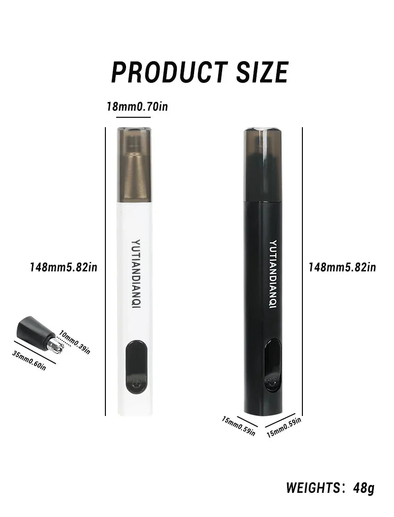 2-in-1 Electric Ear & Nose Hair Trimmer – Portable, Painless, Rechargeable