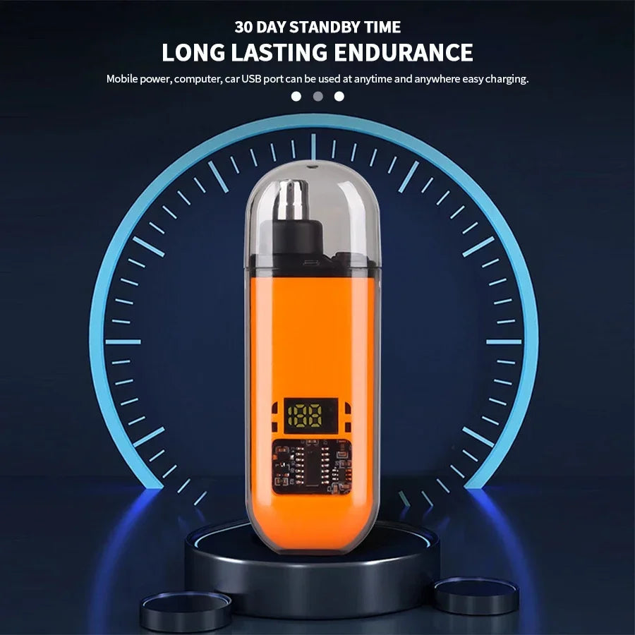 2-in-1 Electric Ear & Nose Hair Trimmer – Portable, Painless, Rechargeable