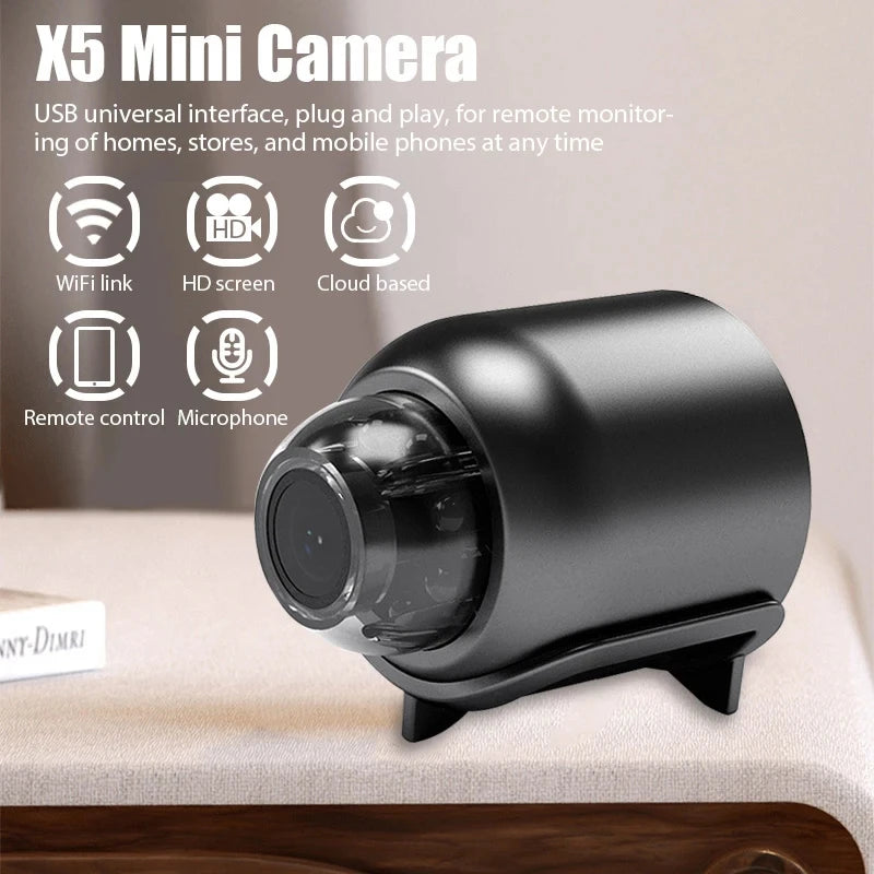 1080P HD Mini WiFi Camera – Night Vision Home & Pet Monitor