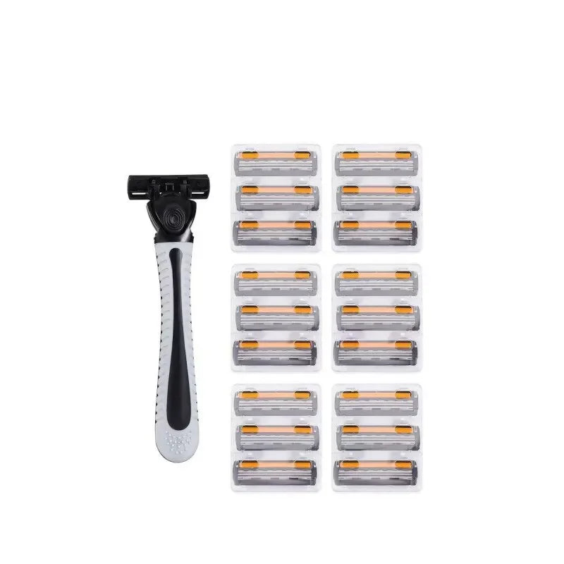 3-Layer Reusable Razor with Replaceable Blades – Unisex Shaver