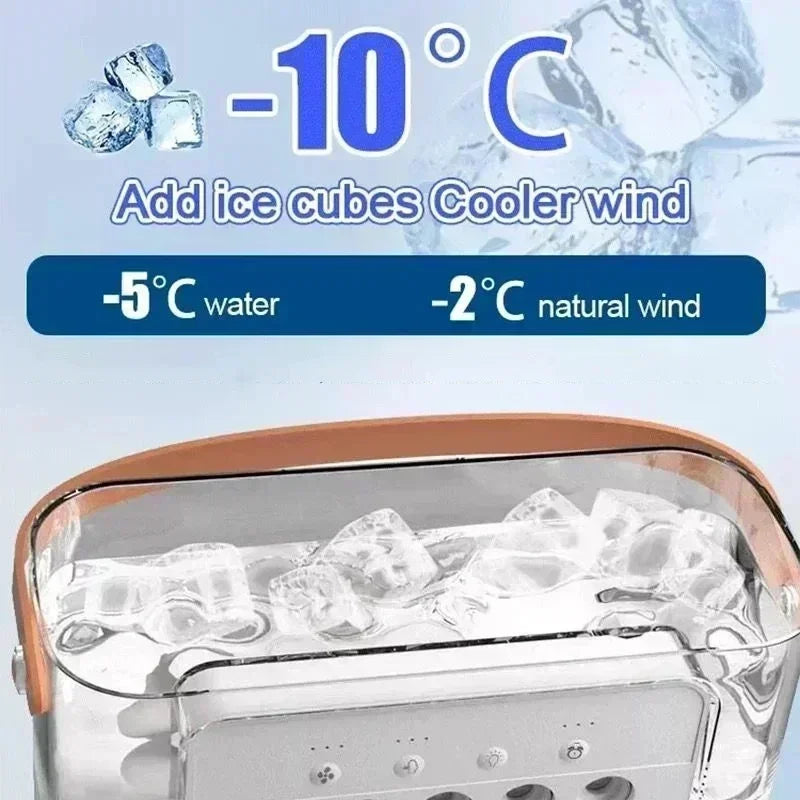 3-in-1 Portable Air Cooler Fan & Humidifier with LED Night Light