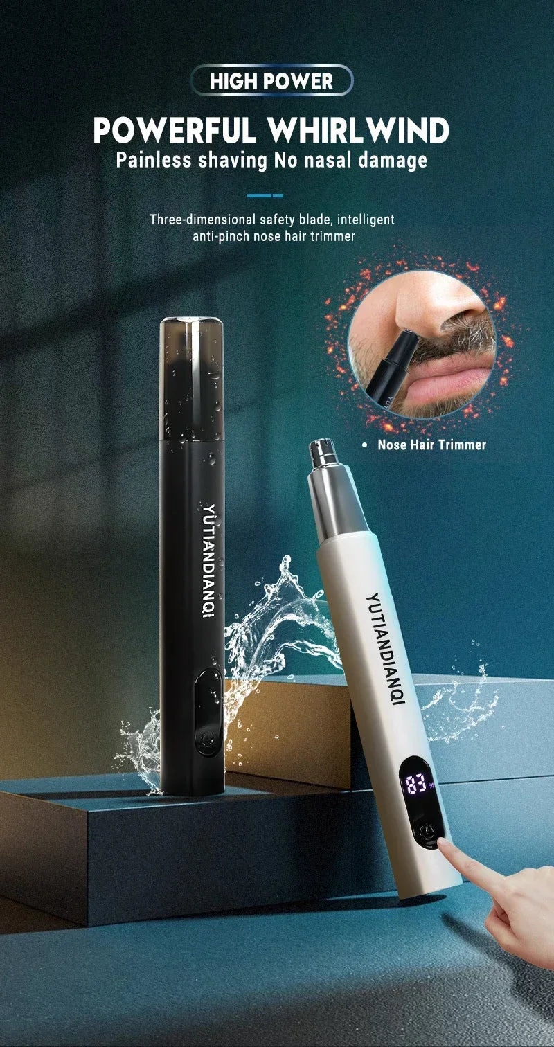 2-in-1 Electric Ear & Nose Hair Trimmer – Portable, Painless, Rechargeable