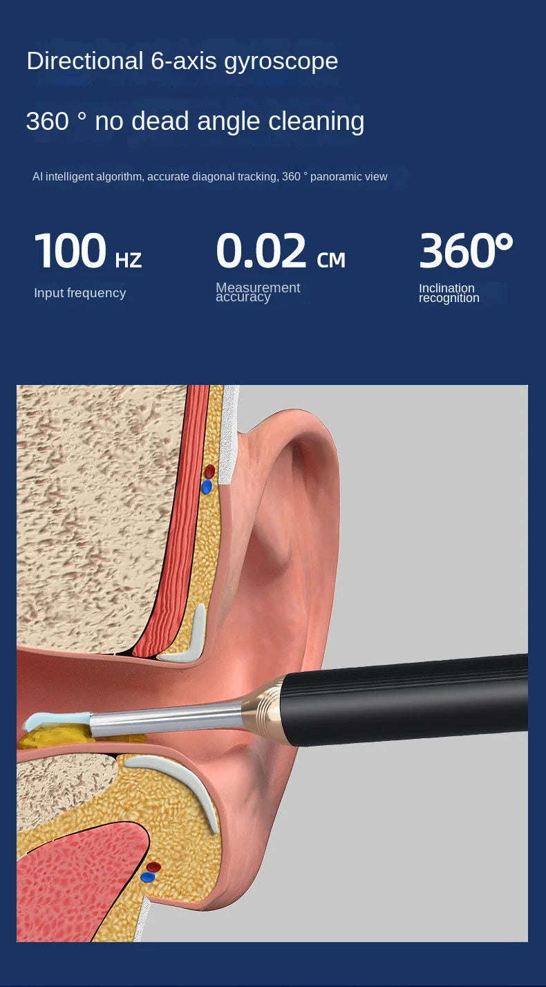 Smart Visual Ear Cleaner – WiFi Otoscope with USB-C Charging