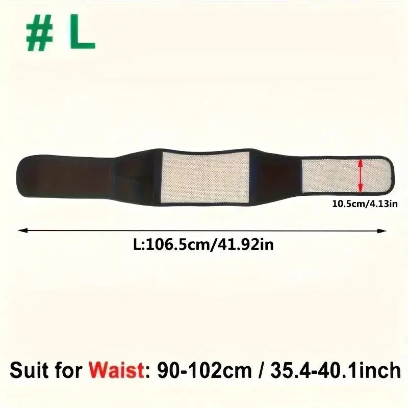 Adjustable Self-Heating Magnetic Therapy Waist Support Belt