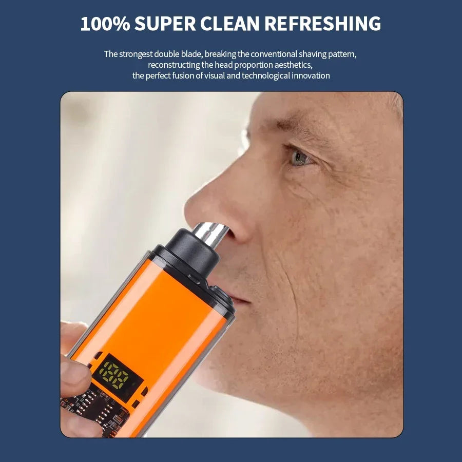 2-in-1 Electric Ear & Nose Hair Trimmer – Portable, Painless, Rechargeable