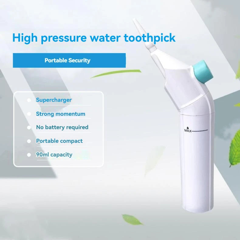 High-Pressure Oral Irrigator – Portable Manual Water Flosser