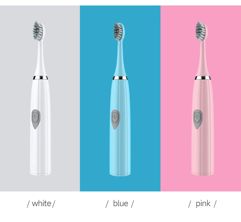 Electric Toothbrush for Adults – Soft DuPont Bristles, Waterproof & Portable