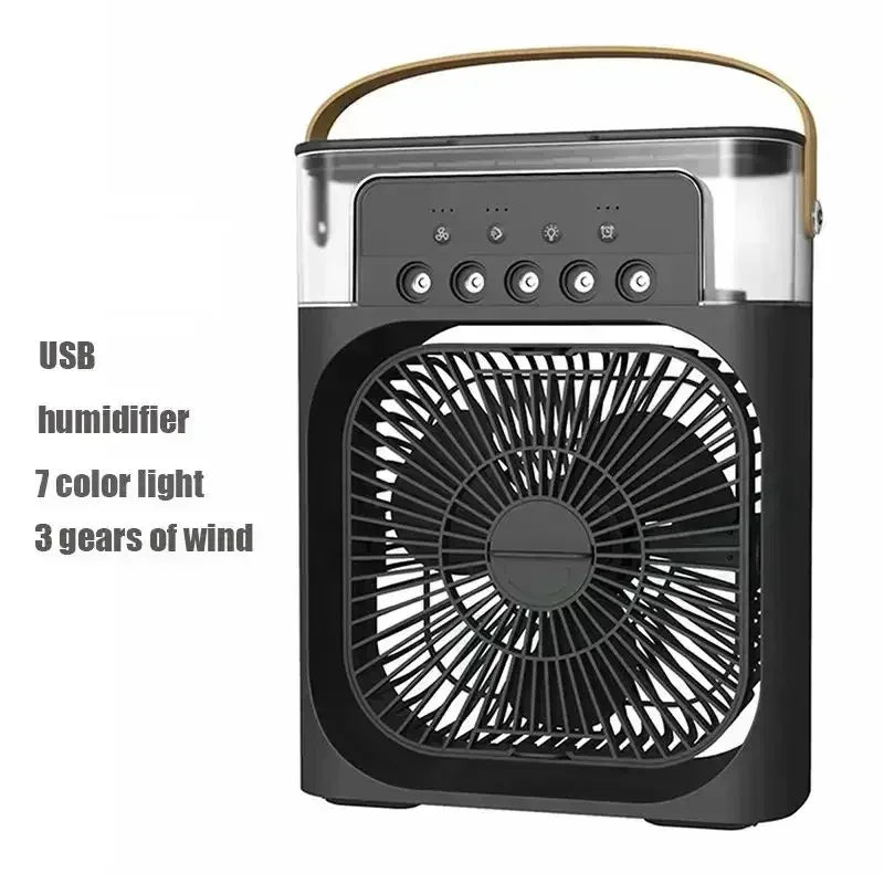 3-in-1 Portable Air Cooler Fan & Humidifier with LED Night Light