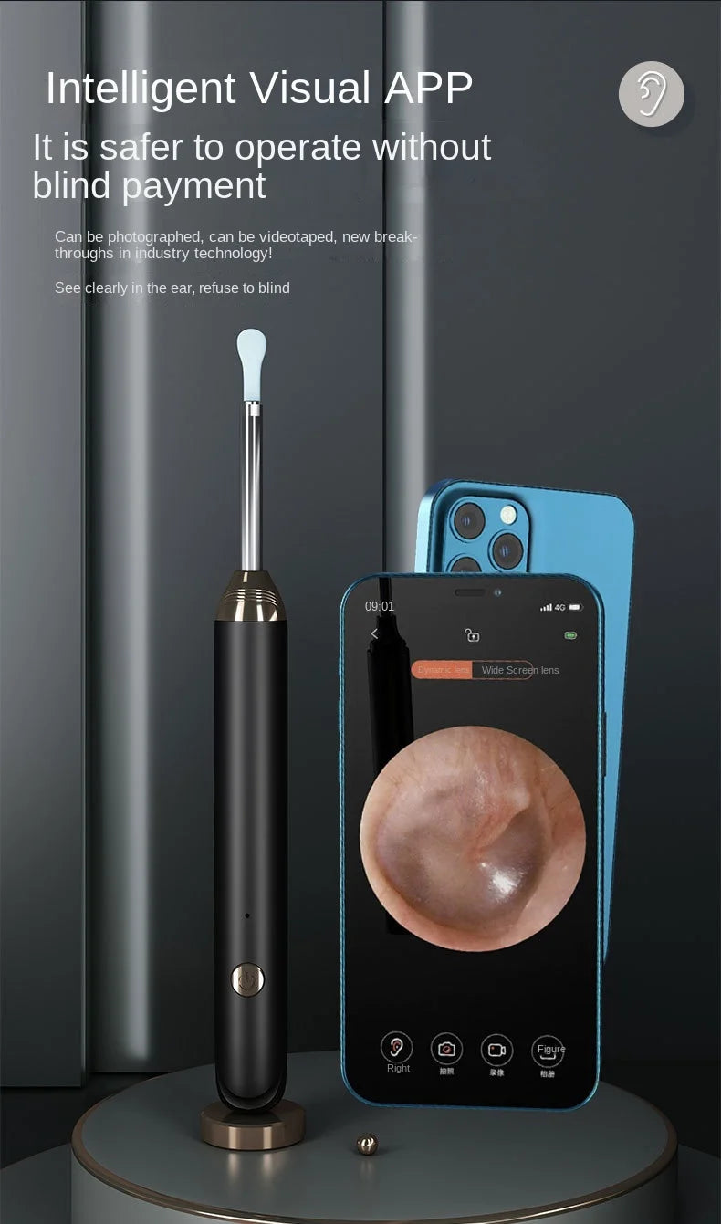 Smart Visual Ear Cleaner – WiFi Otoscope with USB-C Charging